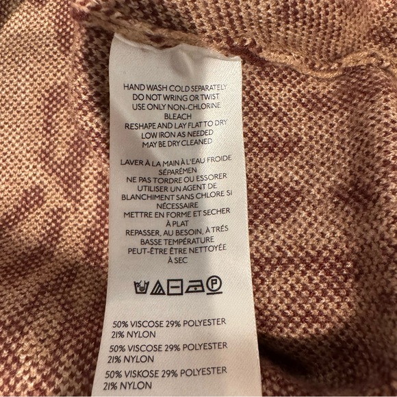 Maeve Puff Sleeve Animal Print Sweater Size S - Picture 6 of 7